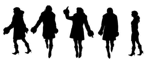 Vector Silhouettes of people — Stock Vector