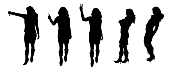 Silhouettes vectorielles des personnes — Image vectorielle