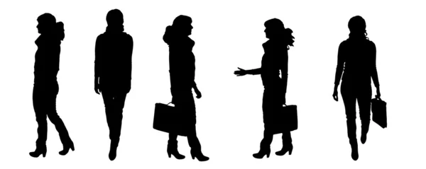 Vector Silhouettes of people — Stock Vector