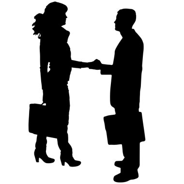 Vector silhouettes erkek ve kadın.