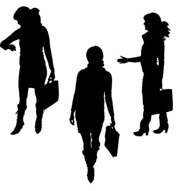 kadın silüeti vektör.