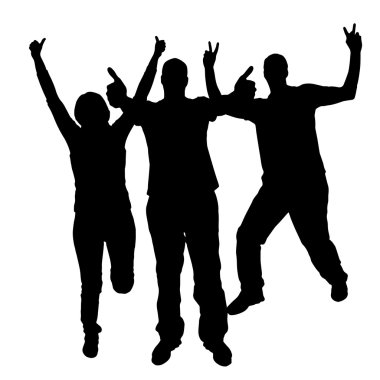 insanların siluet vektör.