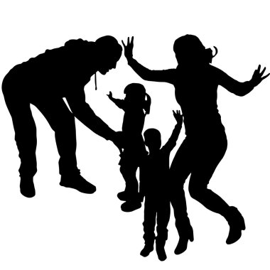 insanların siluet vektör.