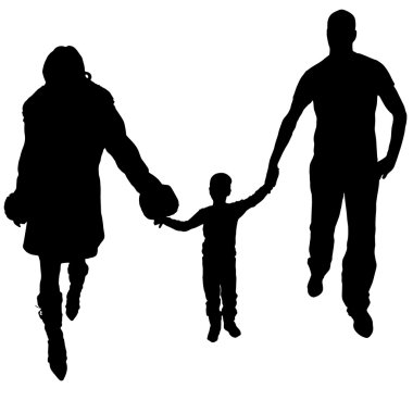 vector silhouet van familie.