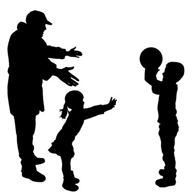 insanların siluet vektör.