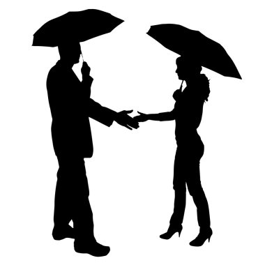 insanların siluet vektör.