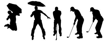 Bir adamın vektör silueti.