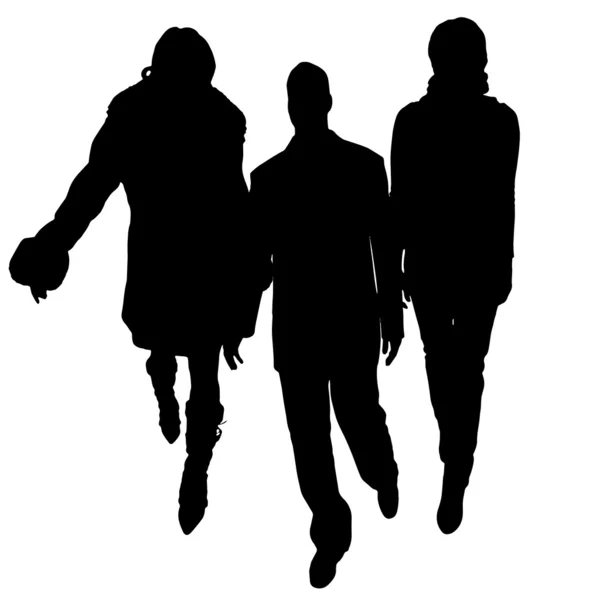 Silhouette vettoriale delle persone . — Vettoriale Stock