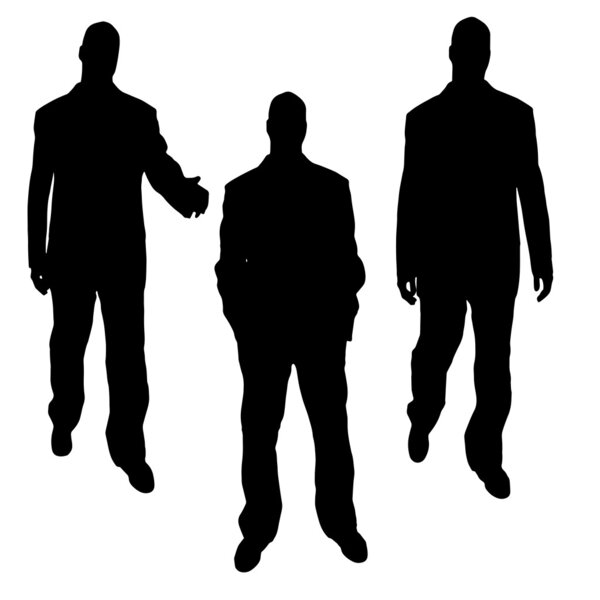 Векторный силуэт бизнесмена
.