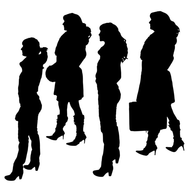 Silhouette vettoriale delle donne . — Vettoriale Stock