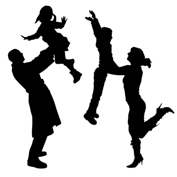 Silhouette vettoriale delle persone . — Vettoriale Stock