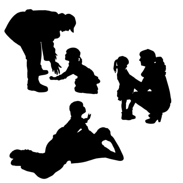 Silhouette vectorielle des personnes . — Image vectorielle