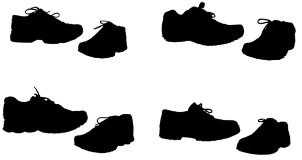 Vector silhouette of shoes. — Stock Vector