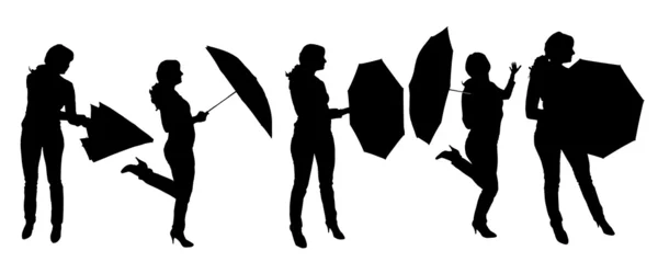 Silhouette vectorielle d'une femme . — Image vectorielle