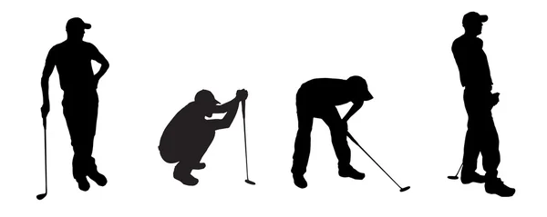 Vector silhouette golf — Stock Vector