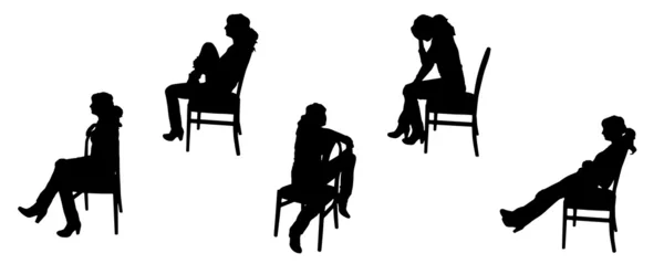 Silhouette vectorielle femmes — Image vectorielle