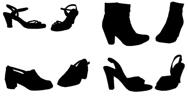 Silueta vectorial de zapatos . — Archivo Imágenes Vectoriales