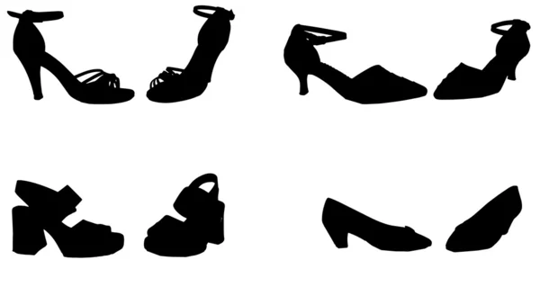 Silueta vectorial de zapatos . — Archivo Imágenes Vectoriales