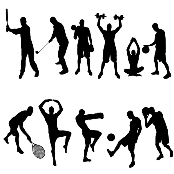 Vector silhouette of sports. — Stock Vector