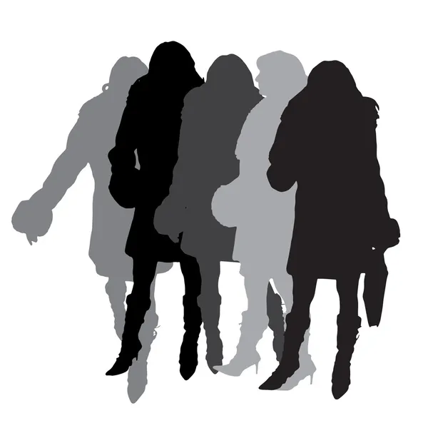 Silhouette vectorielle d'une femme . — Image vectorielle