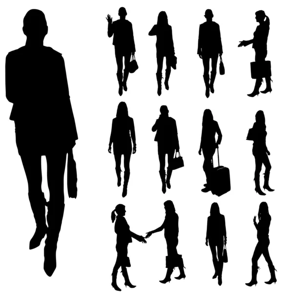 Silhouette vectorielle de femme d'affaires . — Image vectorielle