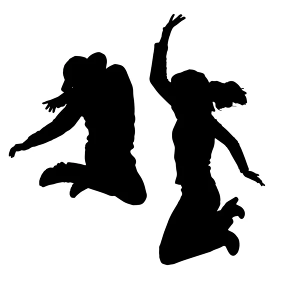 Vector silhouette of dance. — Stock Vector