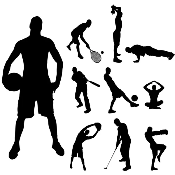 Silhouette vectorielle du sport . — Image vectorielle