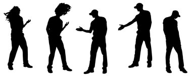 Bir adamın vektör silueti.