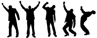 Bir adamın vektör silueti.