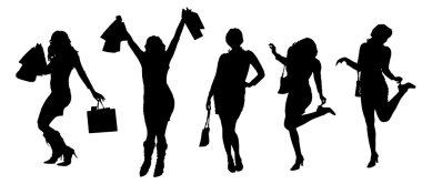 bir kadının siluet vektör.