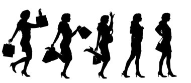 bir kadının siluet vektör.