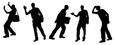 Bir adamın vektör silueti.