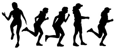 bir kadının siluet vektör.