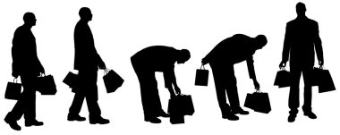 Bir adamın vektör silueti.