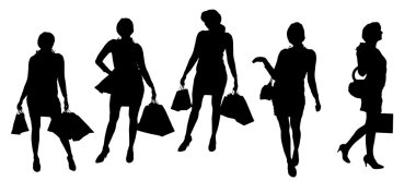 bir kadının siluet vektör.