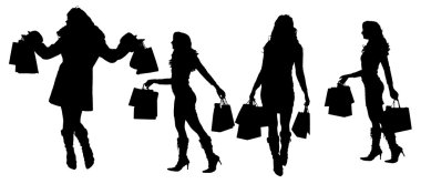 bir kadının siluet vektör.