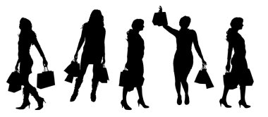 bir kadının siluet vektör.