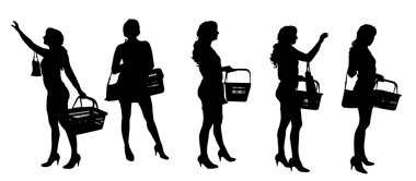 bir kadının siluet vektör.