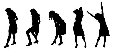 bir kadının siluet vektör.