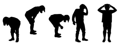 Motocross binici siluet vektör.