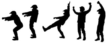 Motocross binici siluet vektör.