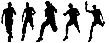 adamın siluet vektör.