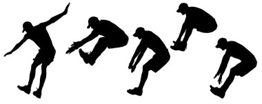 adamın siluet vektör.