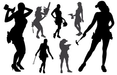 Bir adamın vektör silueti.