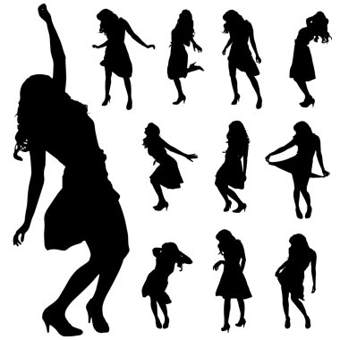 bir kadının siluet vektör.