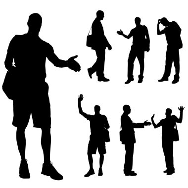 sylwetka wektor biznesmena.