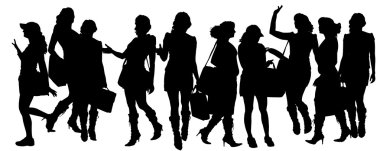 bir iş kadını siluet vektör.