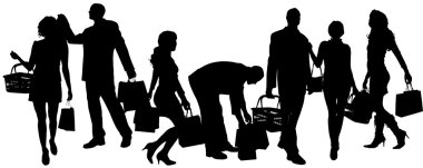 bir kadının siluet vektör.