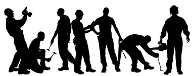 Bir adamın vektör silueti.