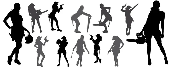 Vector silhouet van een vrouw. — Stockvector